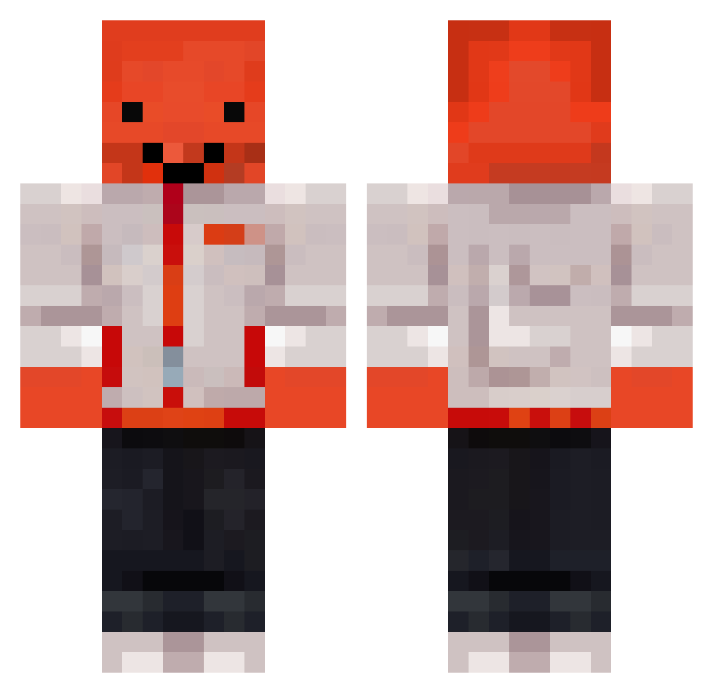 Gusa_1200 Minecraft skin, front and back view