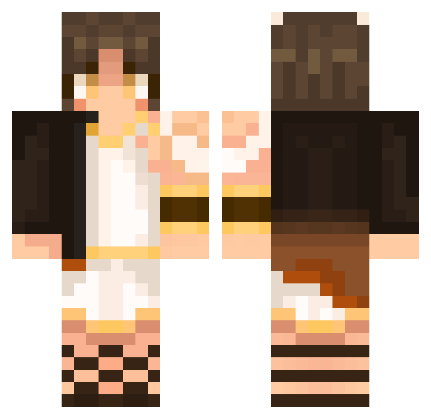 JOGAWO Minecraft skin, front and back view