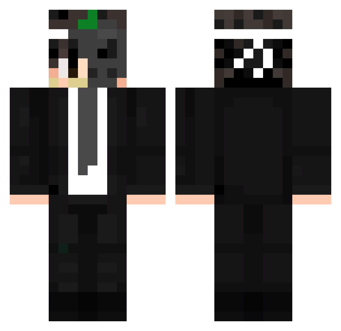 GameFusionHub Minecraft skin, front and back view