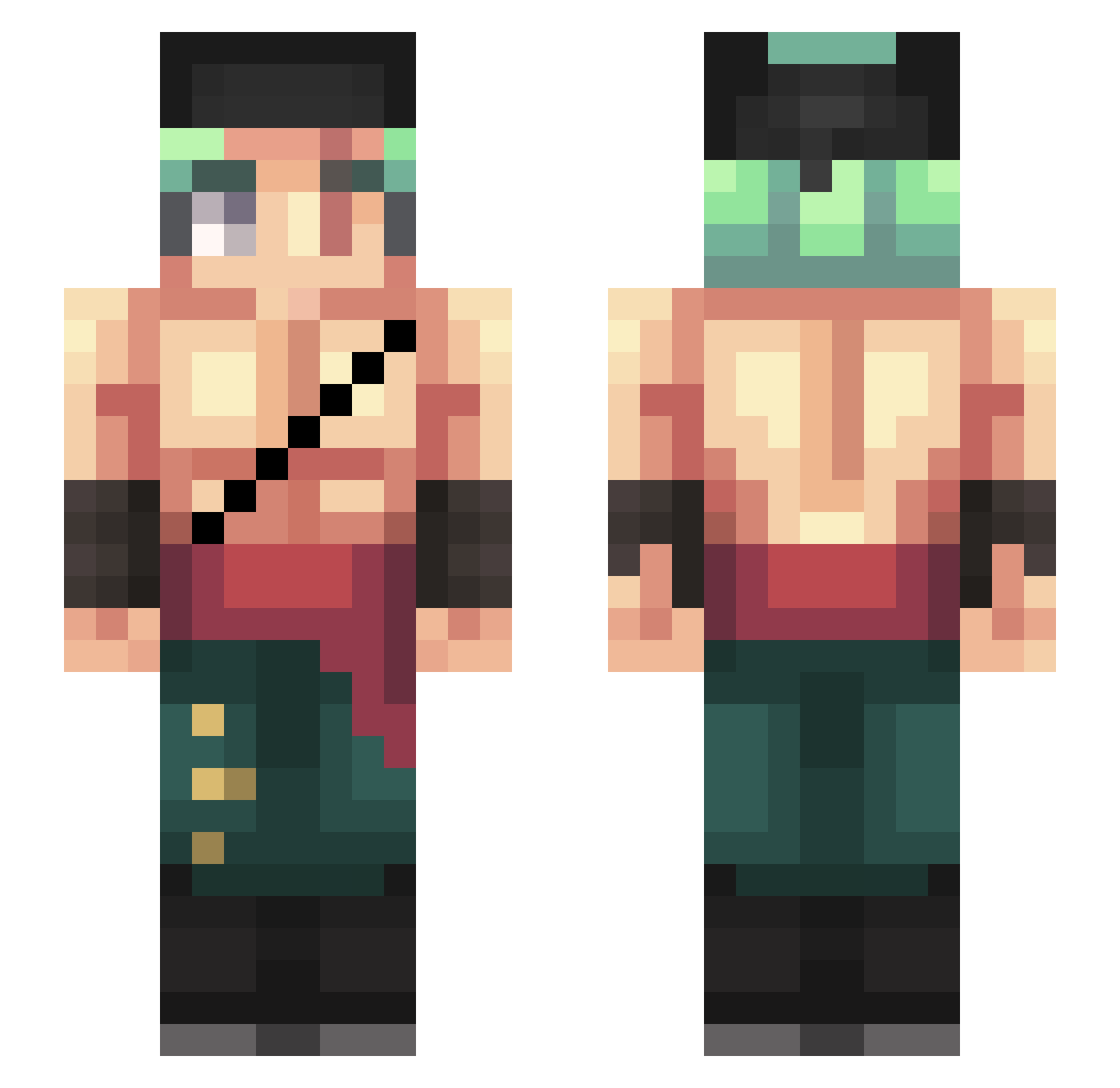C4ndyMan_ Minecraft skin, front and back view