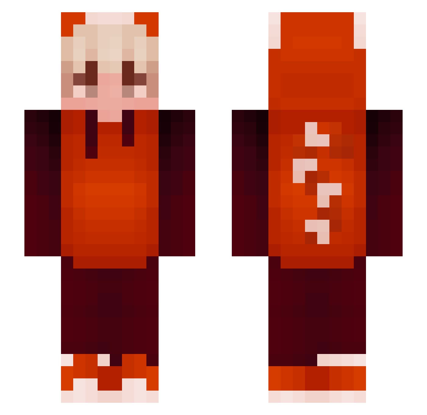 Charmaine Minecraft skin, front and back view