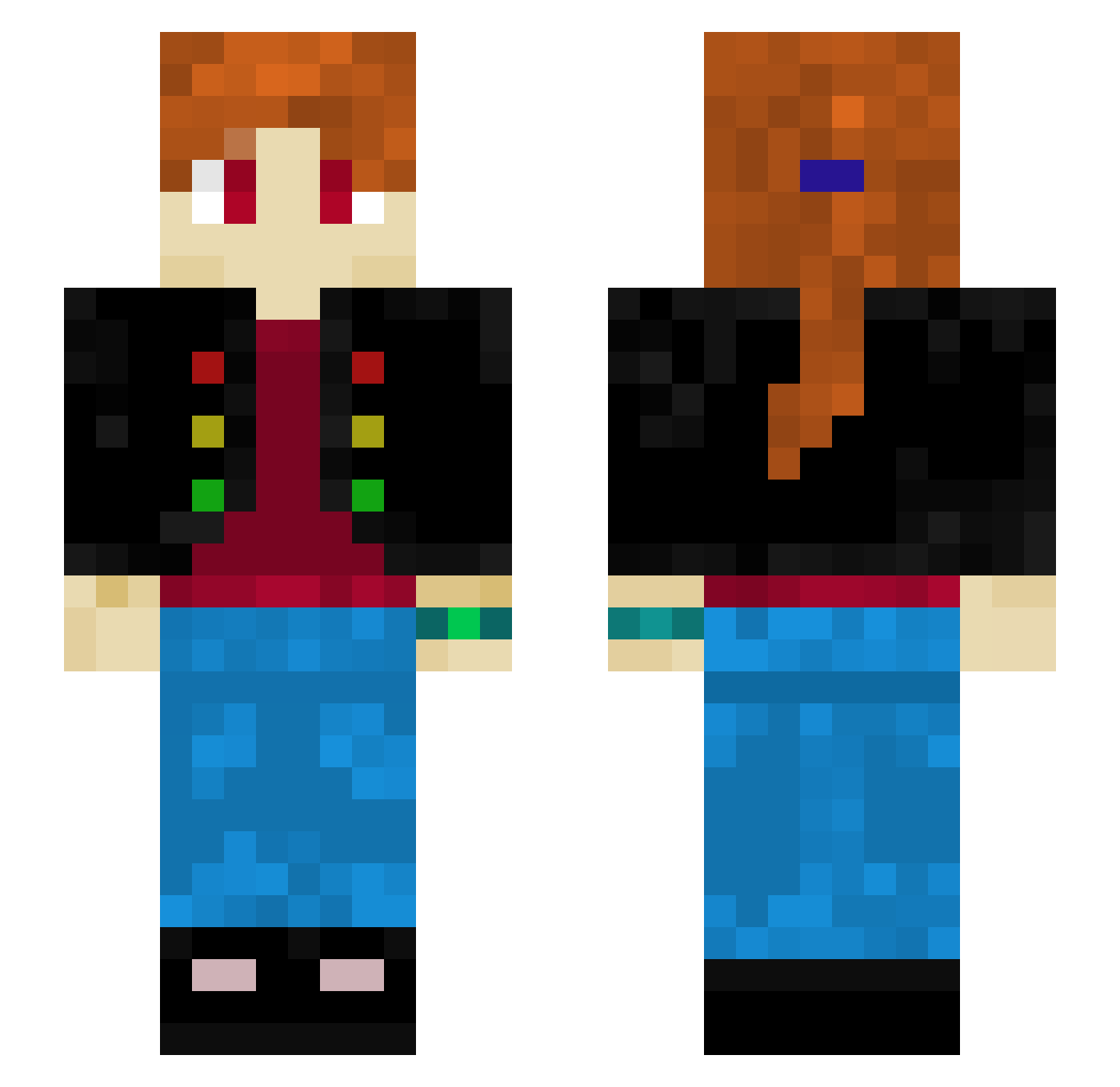 Lion447909 Minecraft skin, front and back view