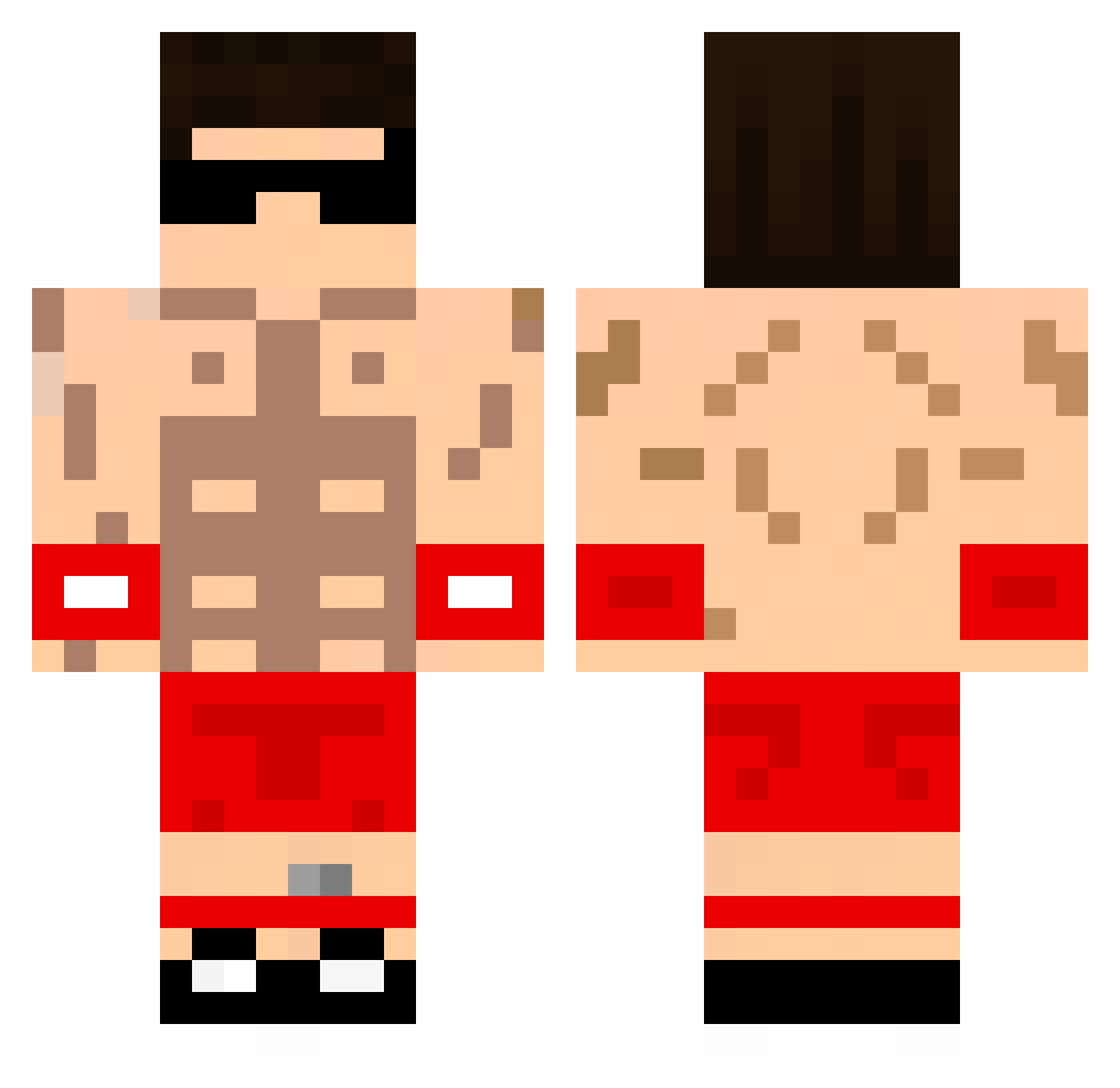 MazlumHamsi Minecraft skin, front and back view