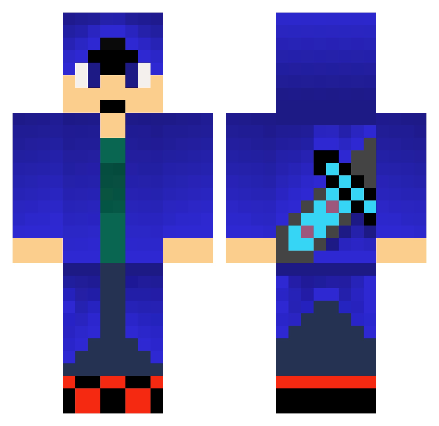 _betta Minecraft skin, front and back view