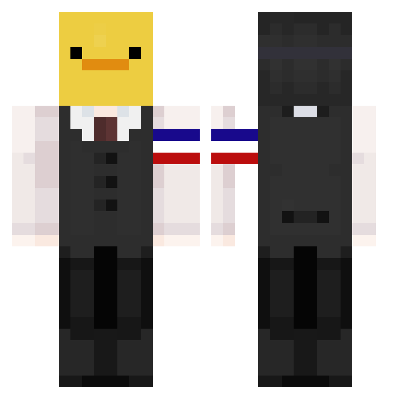 milanv99 Minecraft skin, front and back view