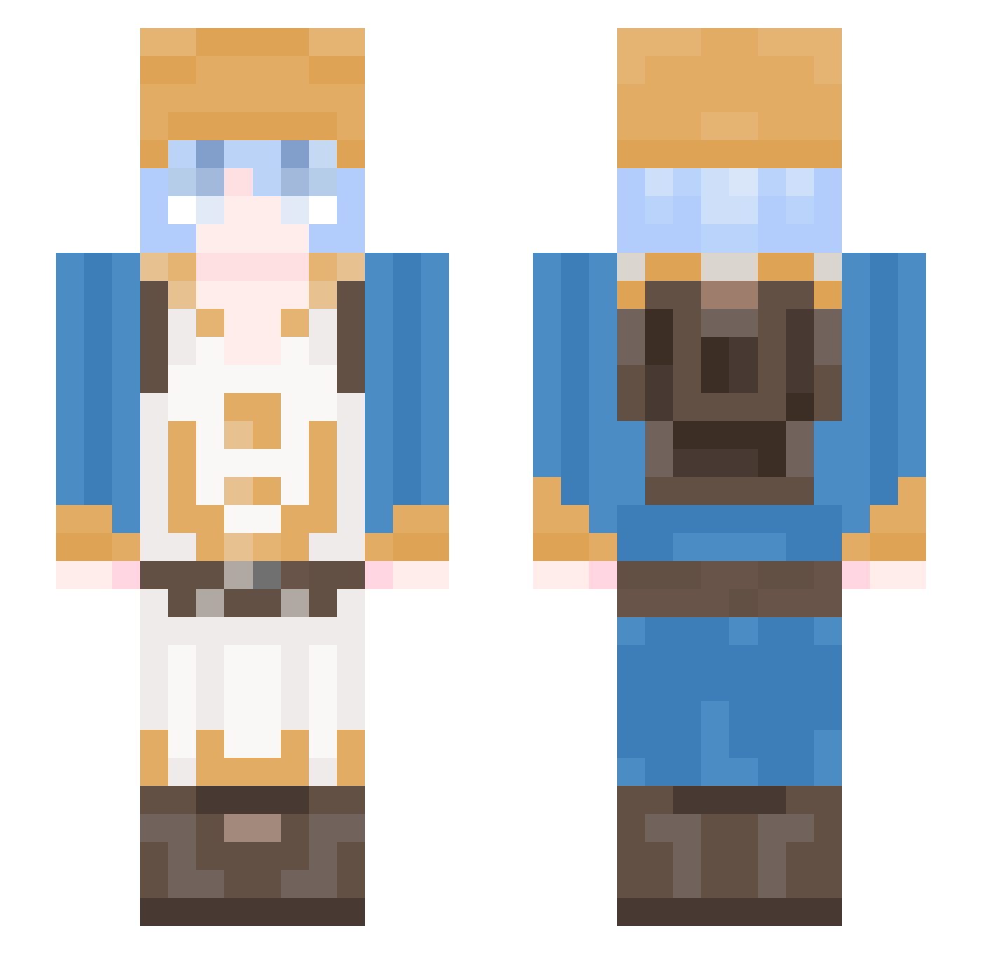 l6x1 Minecraft skin, front and back view