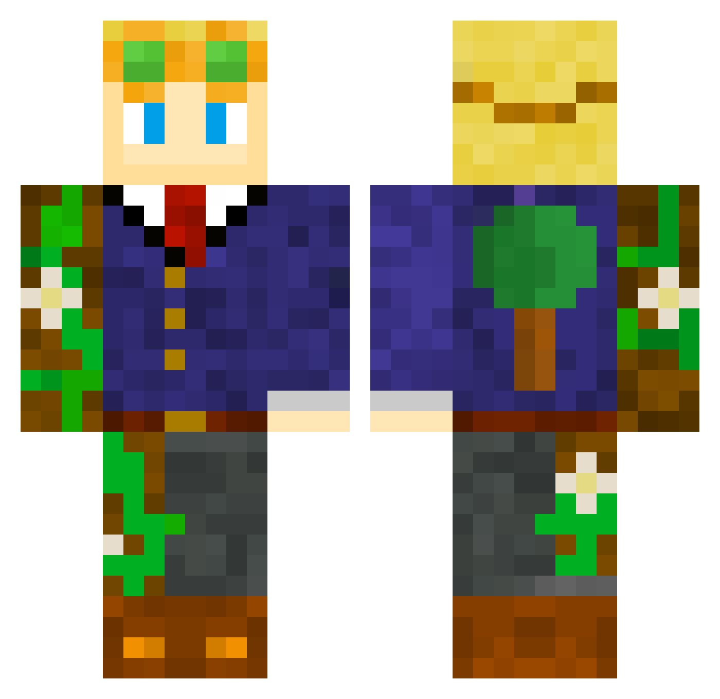 mClover__ Minecraft skin, front and back view