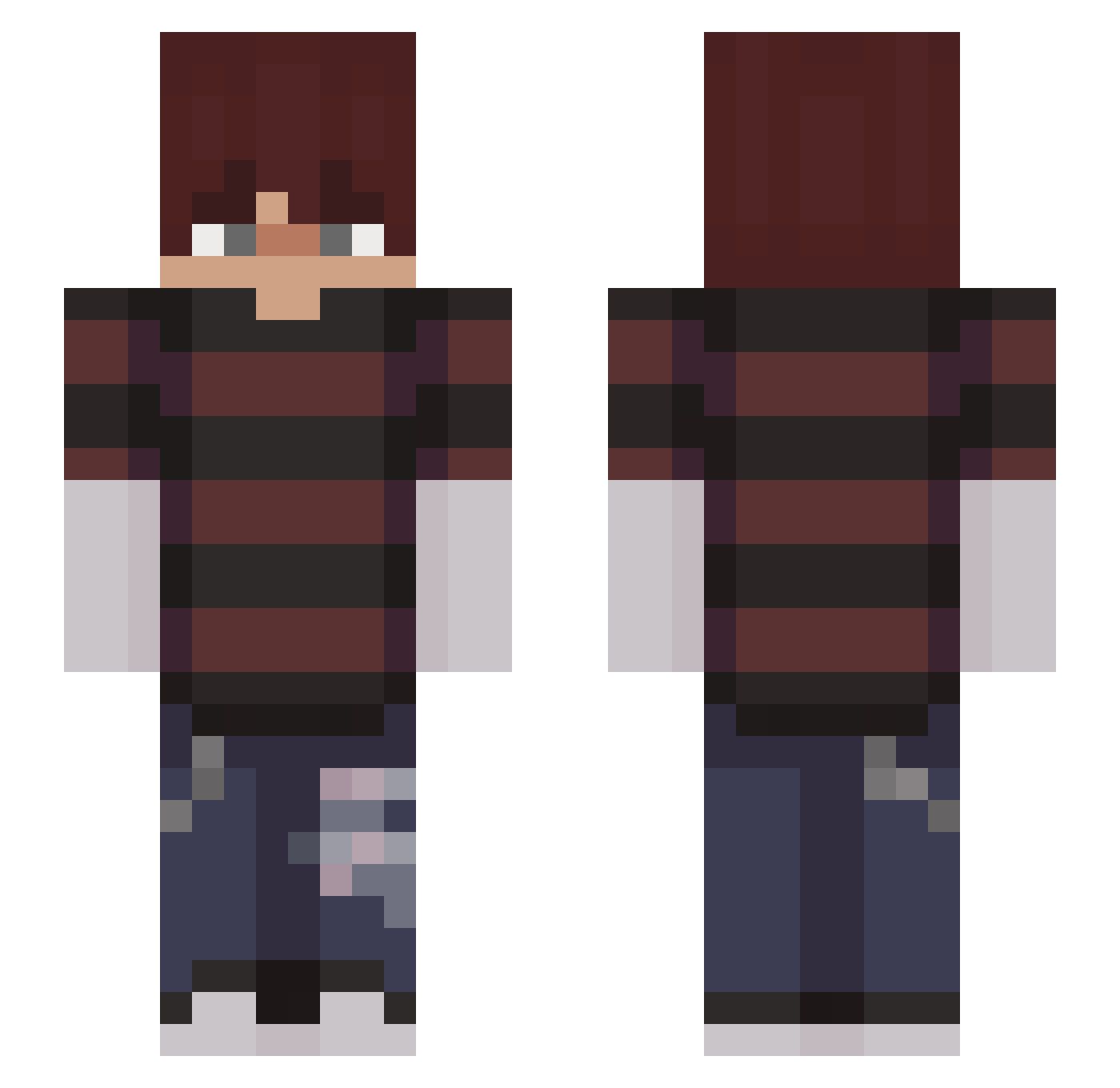 16Najve Minecraft skin, front and back view