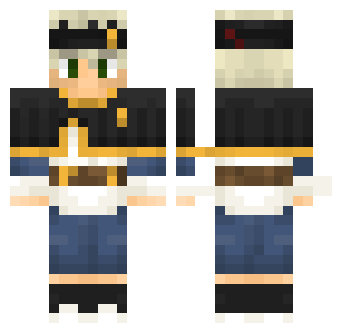 Twin_vv Minecraft skin, front and back view