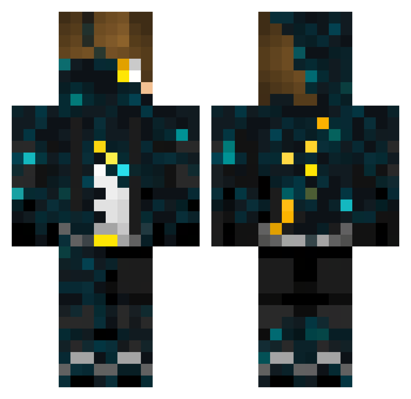 Olisiek Minecraft skin, front and back view