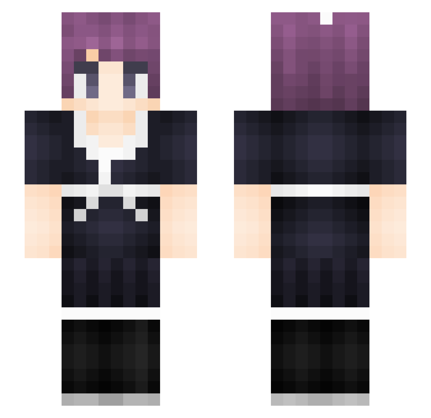 zjtc66 Minecraft skin, front and back view