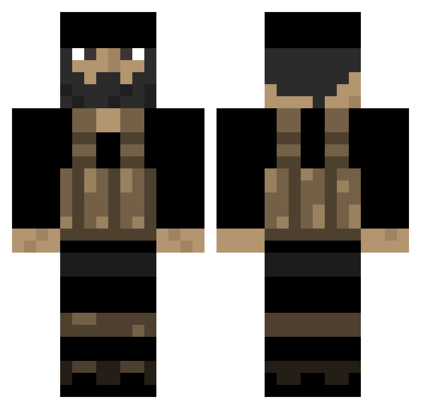 Abu_Khemeem Minecraft skin, front and back view
