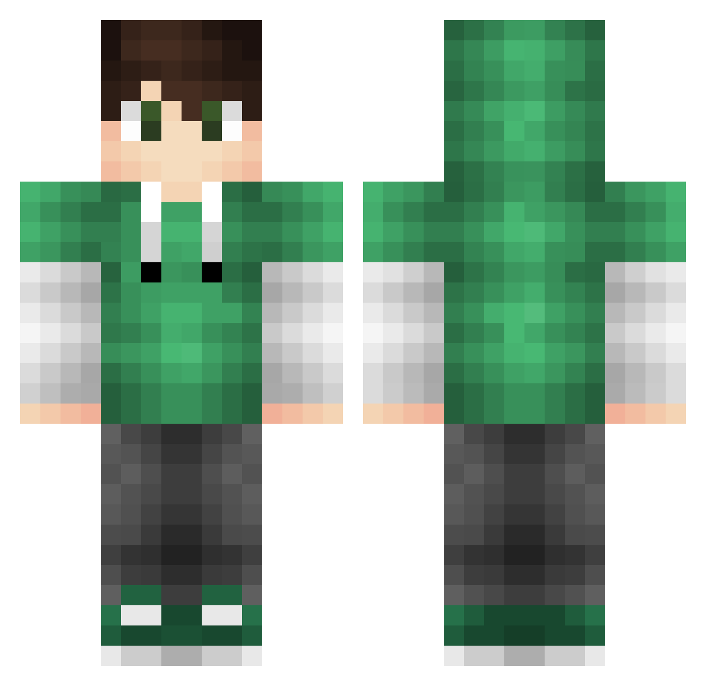 BioForce15 Minecraft skin, front and back view