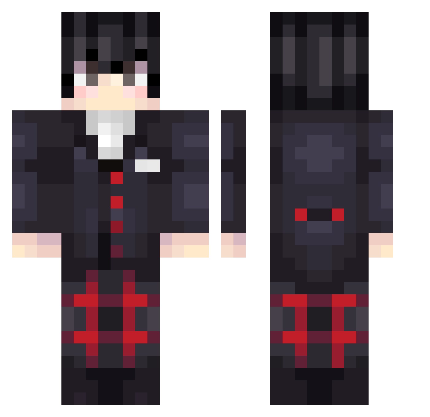 JayRizzy Minecraft skin, front and back view
