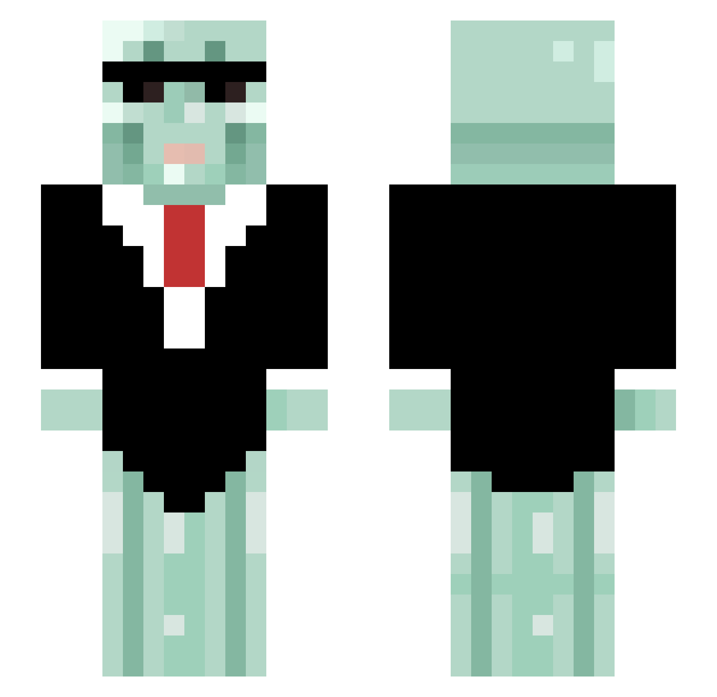 klili Minecraft skin, front and back view