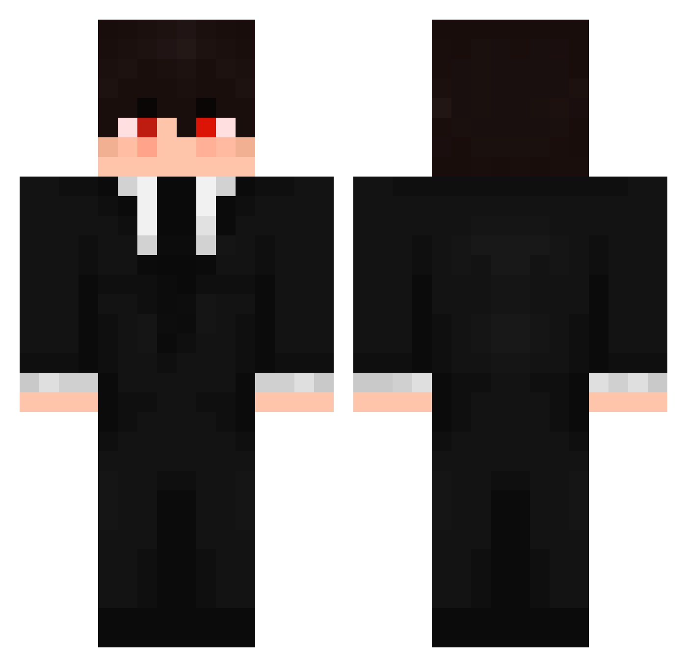 PishokaLqstovica Minecraft skin, front and back view