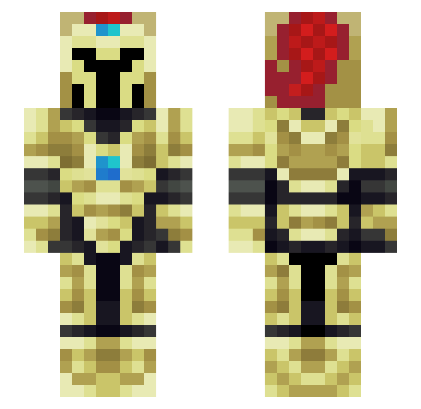 Cuikscube69 Minecraft skin, front and back view