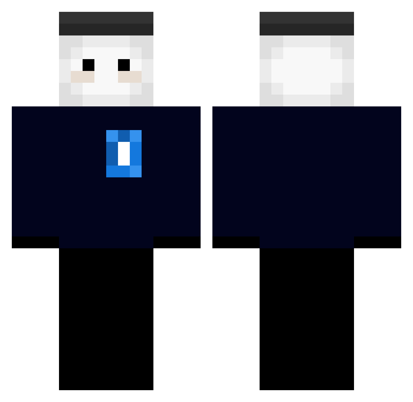 kokeva Minecraft skin, front and back view