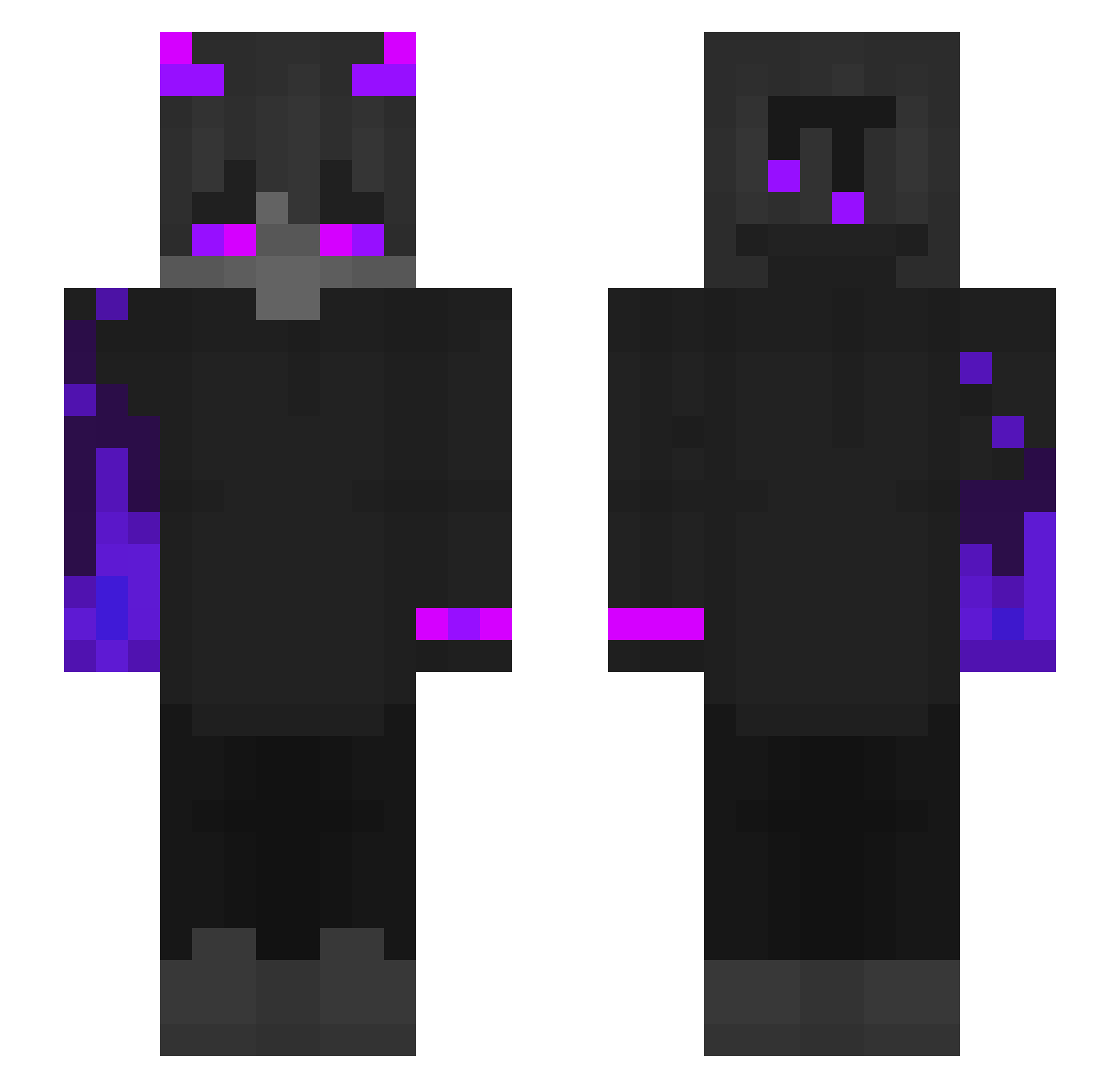Mati0402 Minecraft skin, front and back view