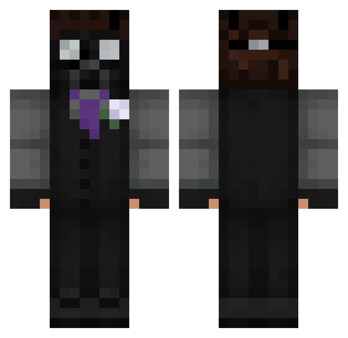LOCZEK042 Minecraft skin, front and back view
