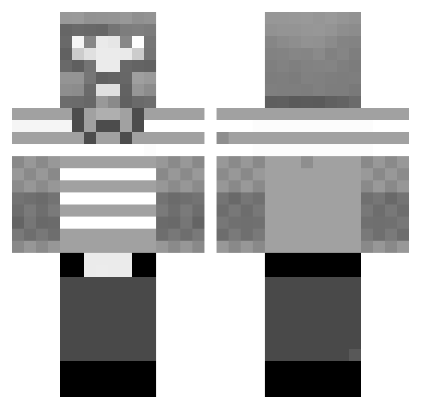 LimeDreams Minecraft skin, front and back view