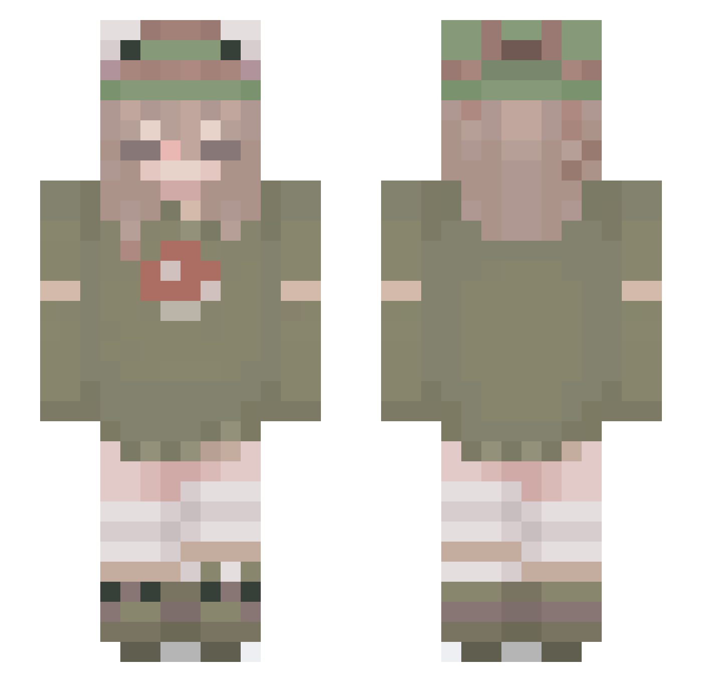 kirit001 Minecraft skin, front and back view