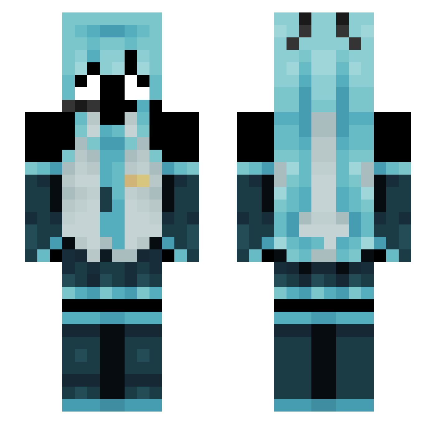 Danieeeell32 Minecraft skin, front and back view