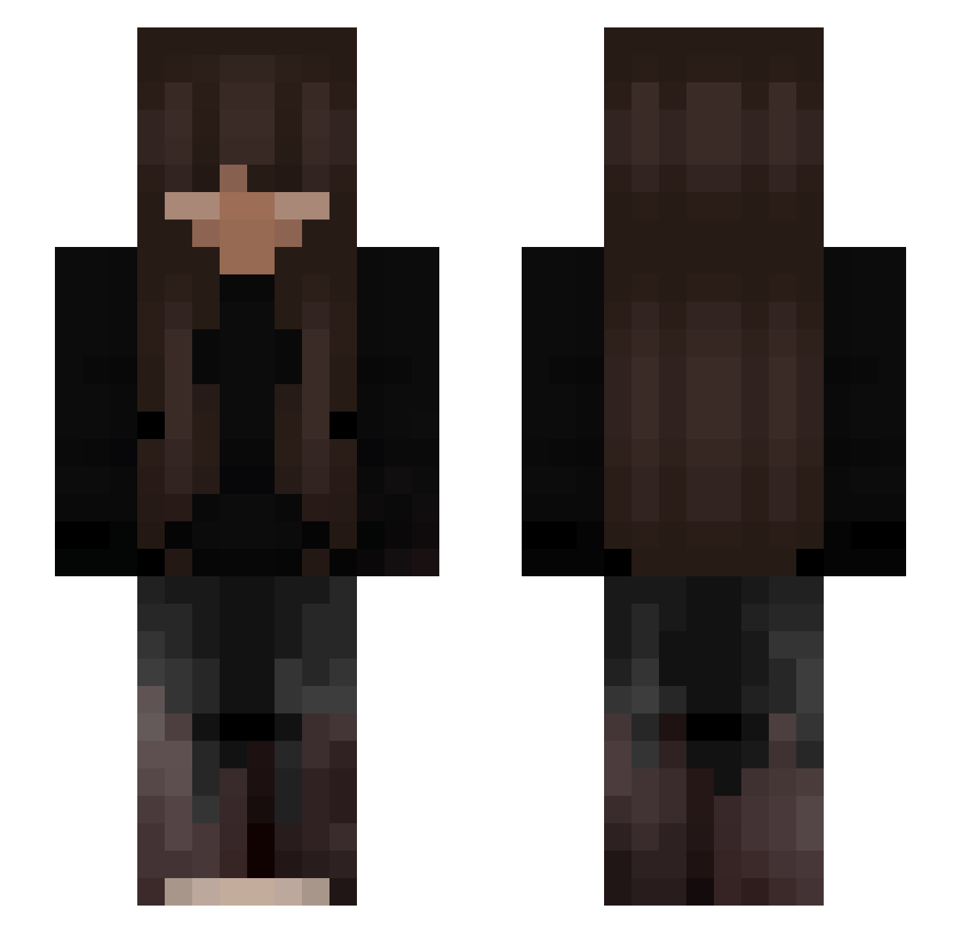 Kajikasu Minecraft skin, front and back view