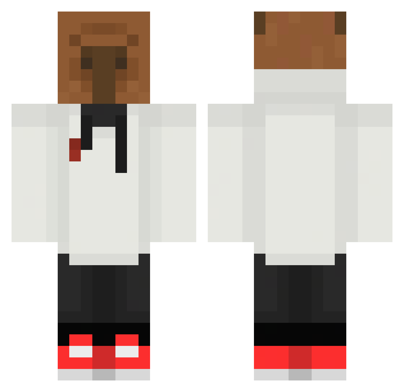 Goooooort Minecraft skin, front and back view