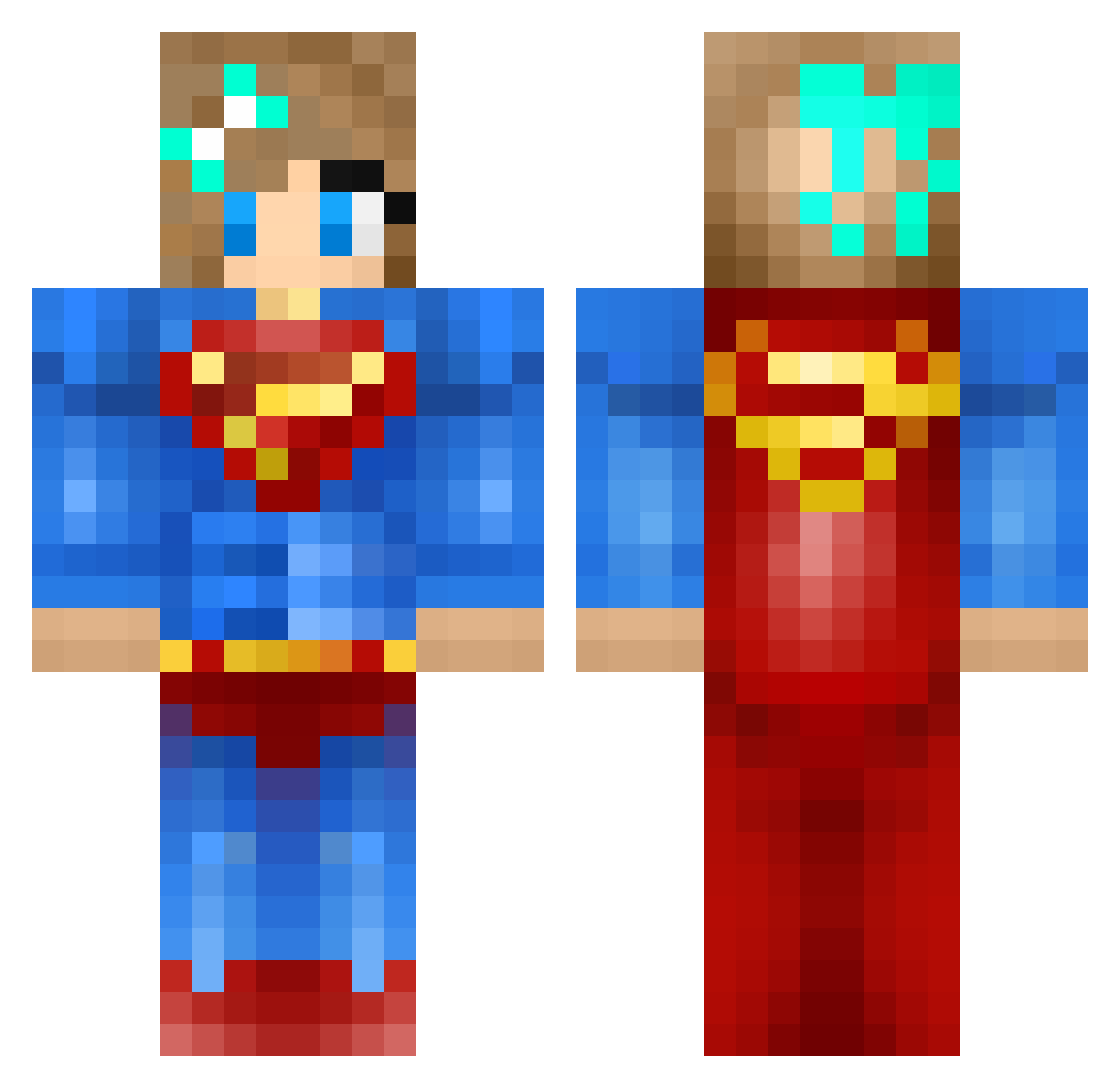 Spiewcy Minecraft skin, front and back view