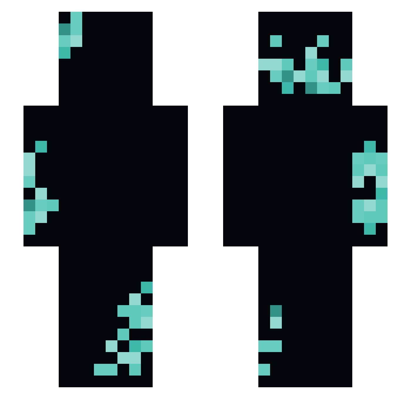 _NotKuro Minecraft skin, front and back view