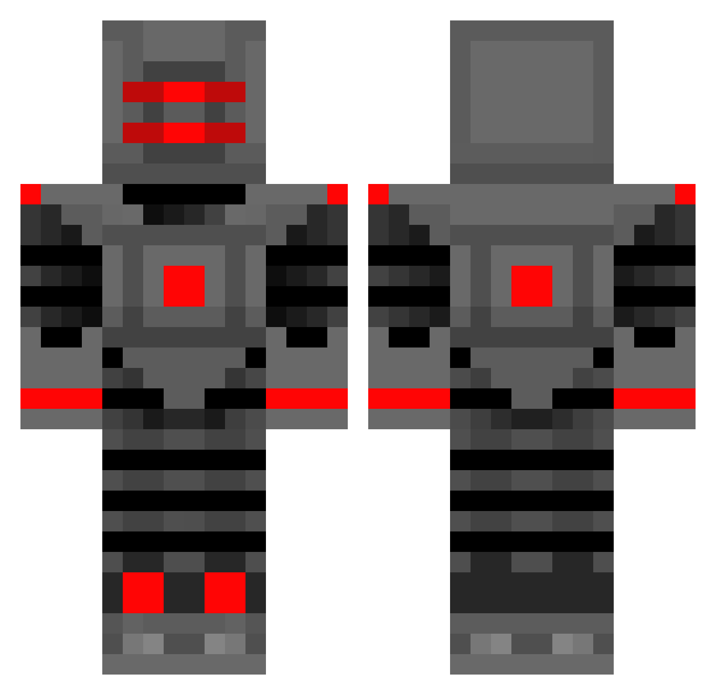 CosmicPulse Minecraft skin, front and back view
