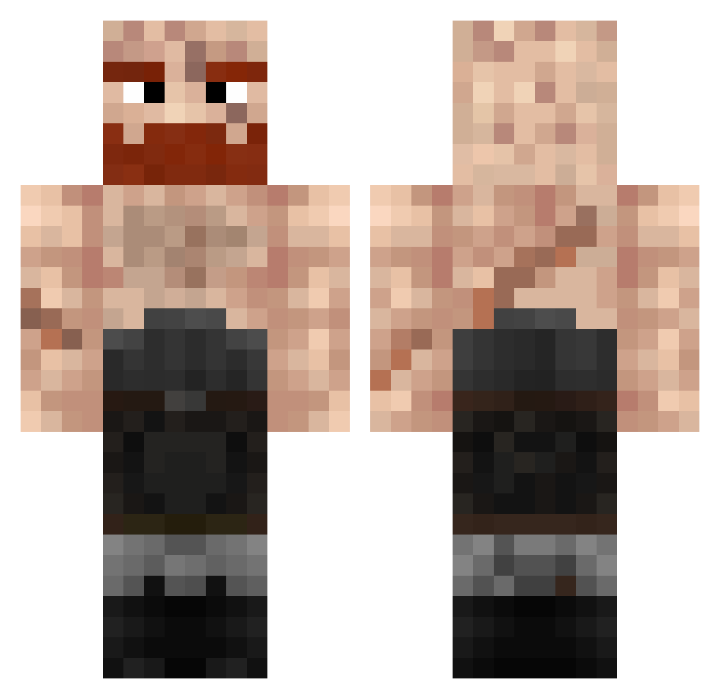 Olaaaf2 Minecraft skin, front and back view