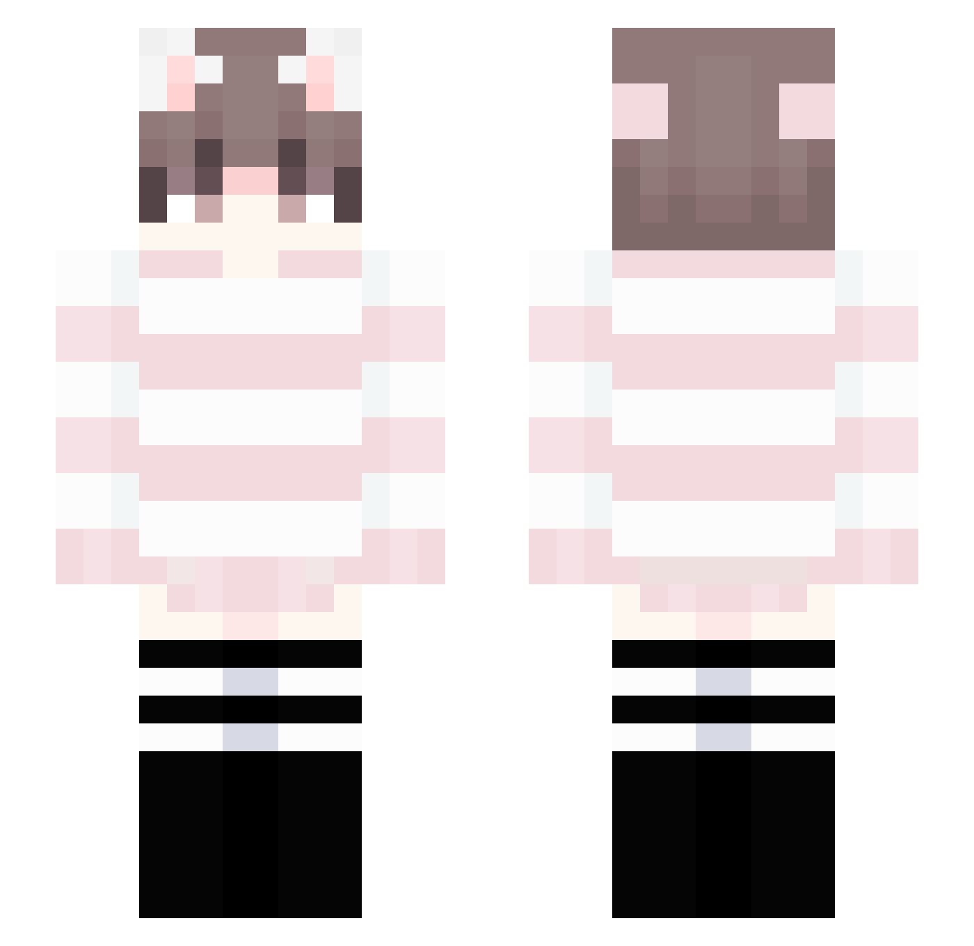 MASSCULT Minecraft skin, front and back view