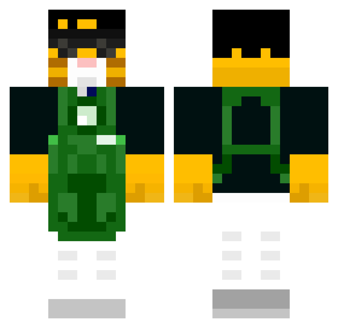Gunn1B Minecraft skin, front and back view