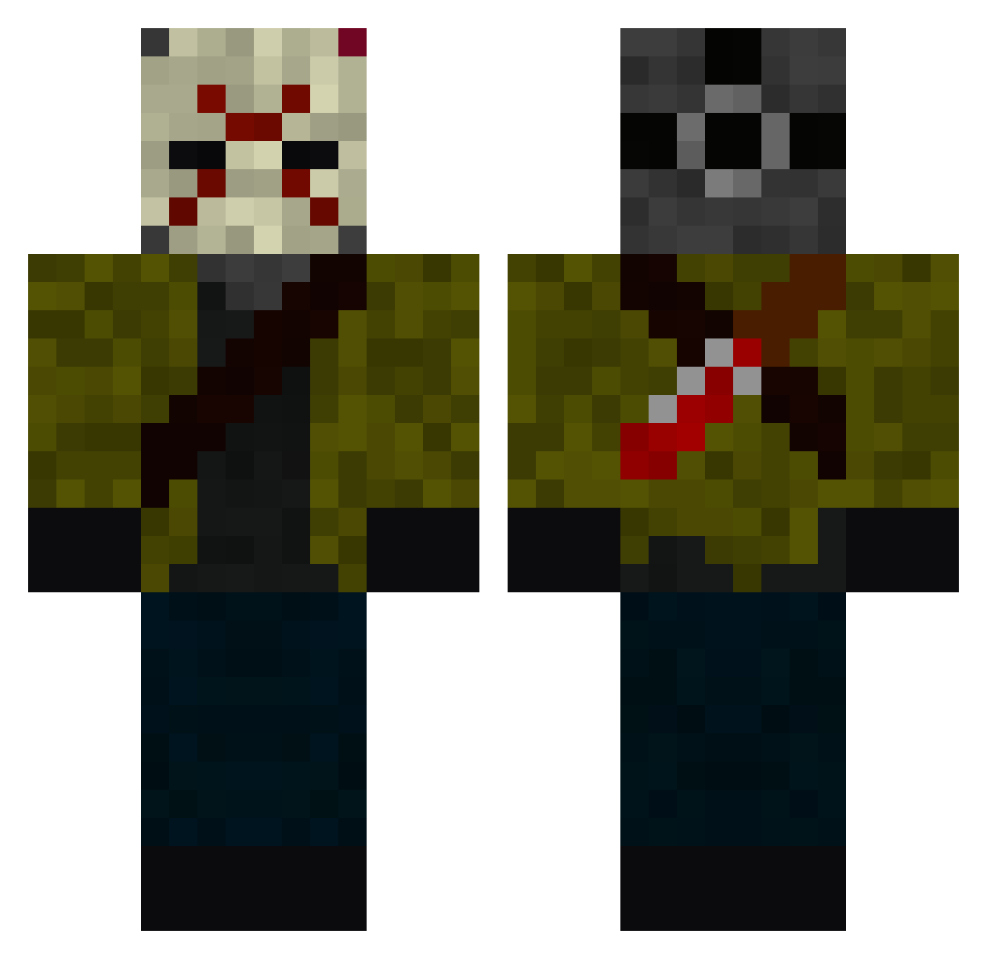 Chmielu550 Minecraft skin, front and back view