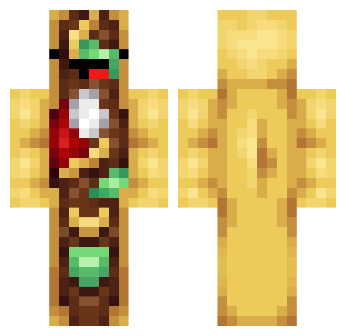 Kimbo Minecraft skin, front and back view
