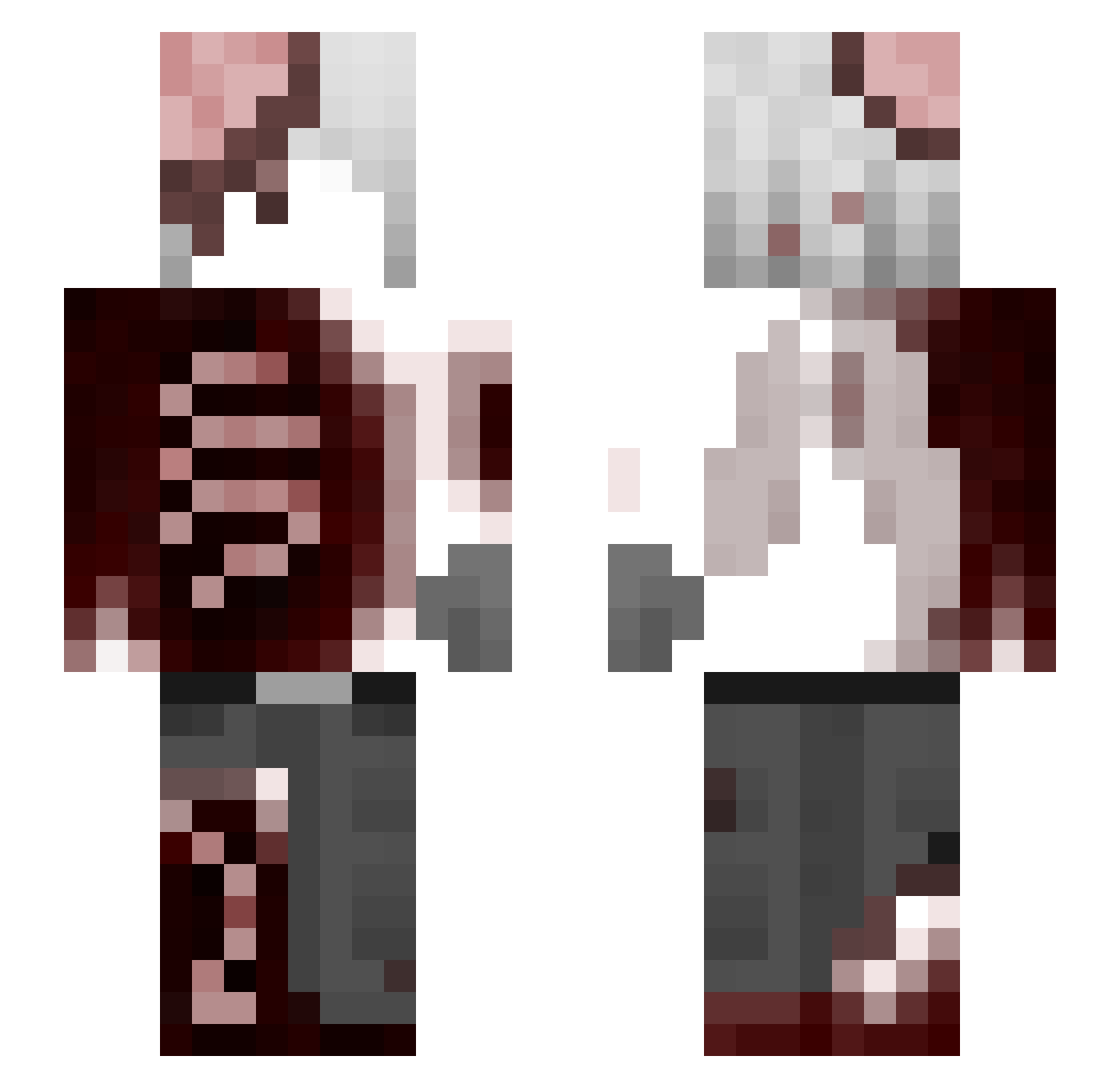ironsight6894 Minecraft skin, front and back view