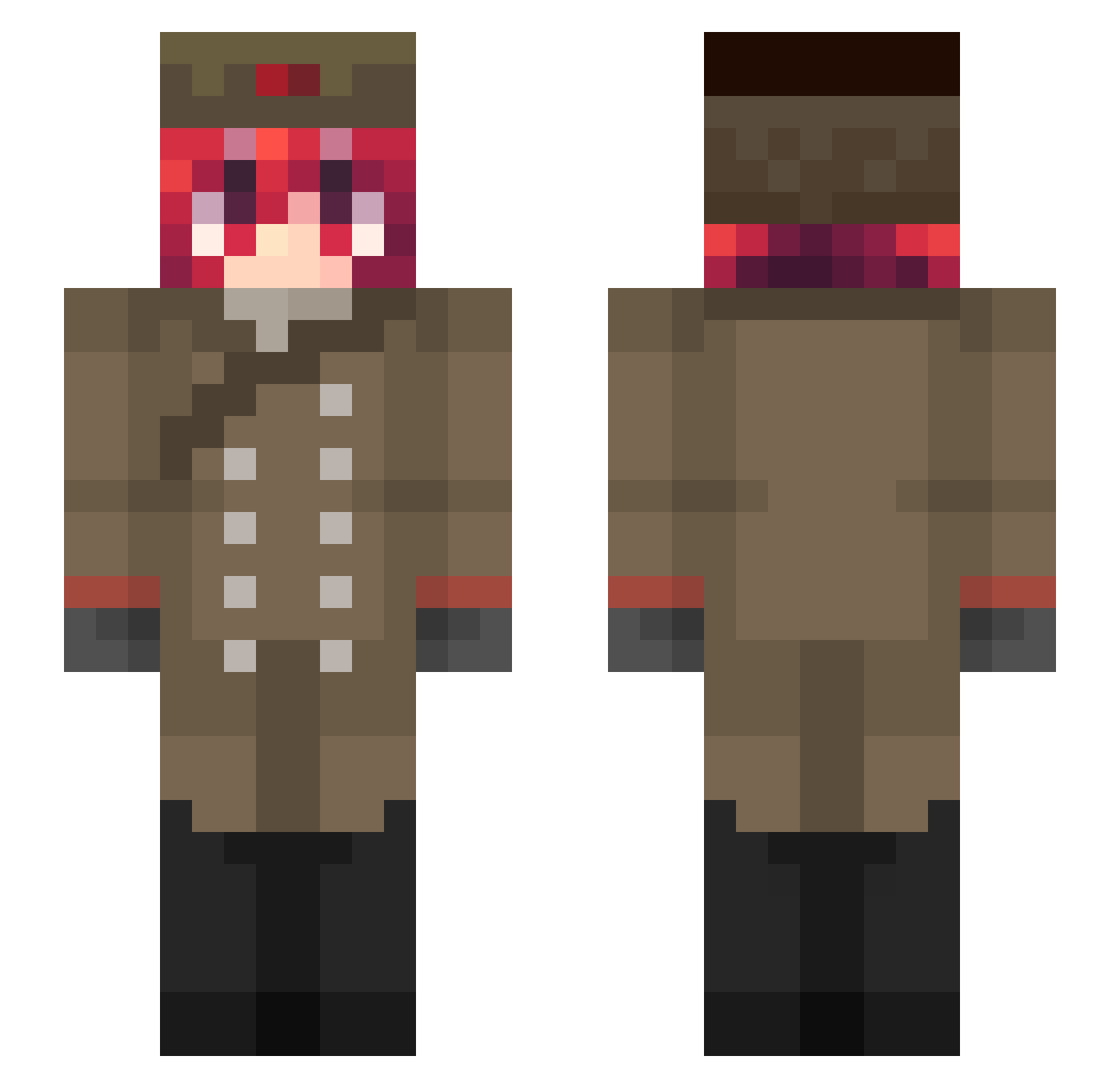 ZzZ_Thetorist Minecraft skin, front and back view