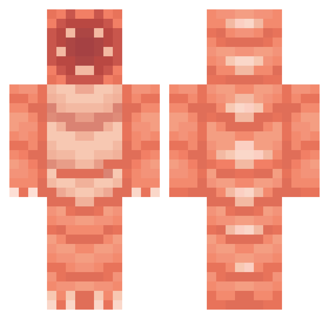 Bignose1104 Minecraft skin, front and back view