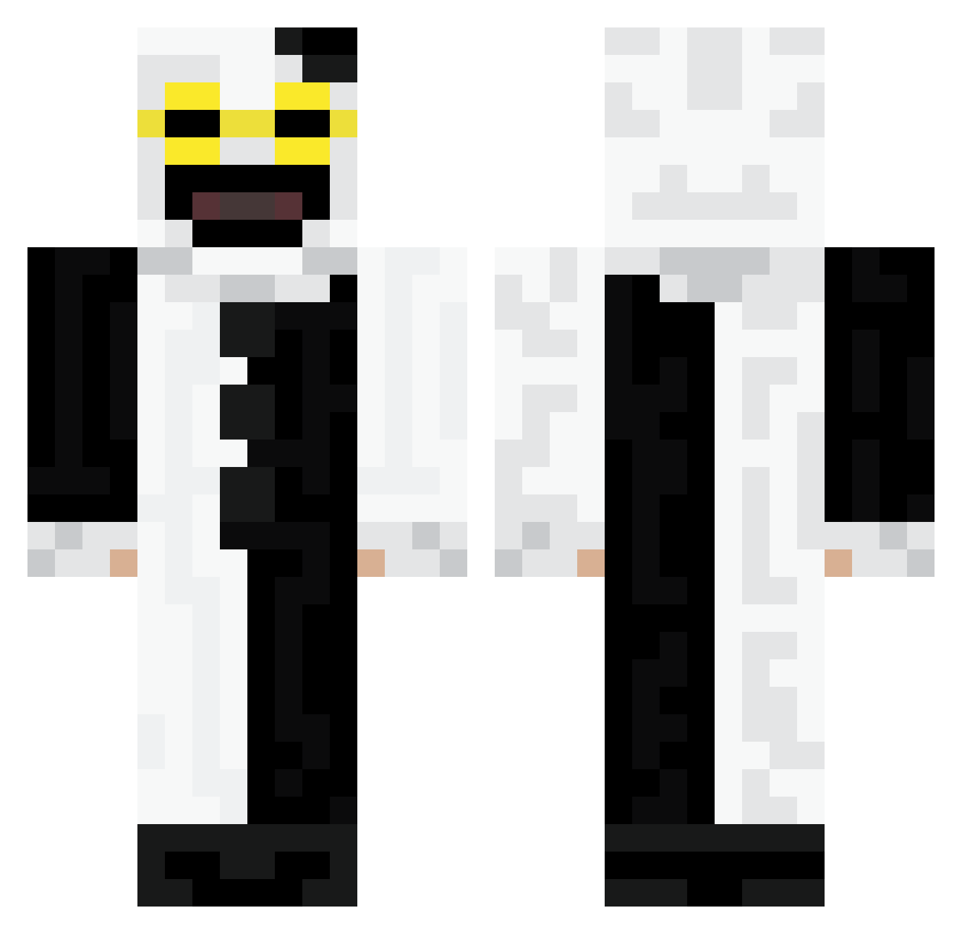 sparksdemon Minecraft skin, front and back view