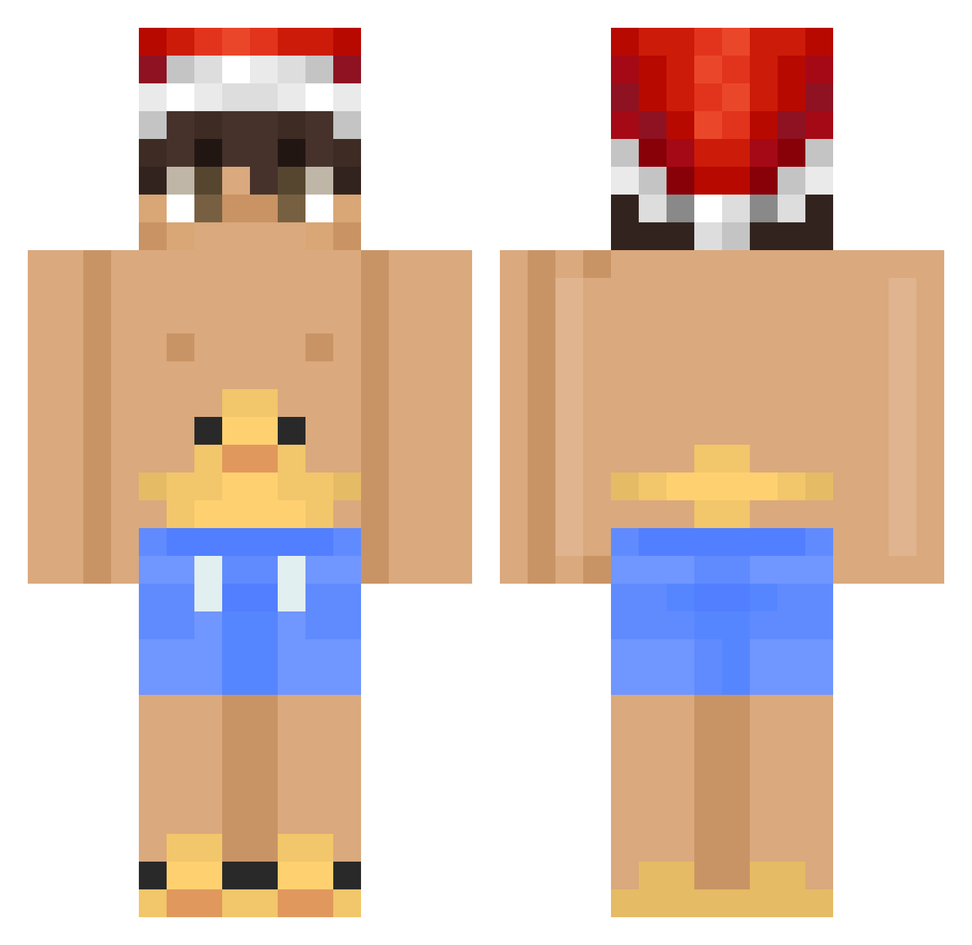 DaniexPT Minecraft skin, front and back view