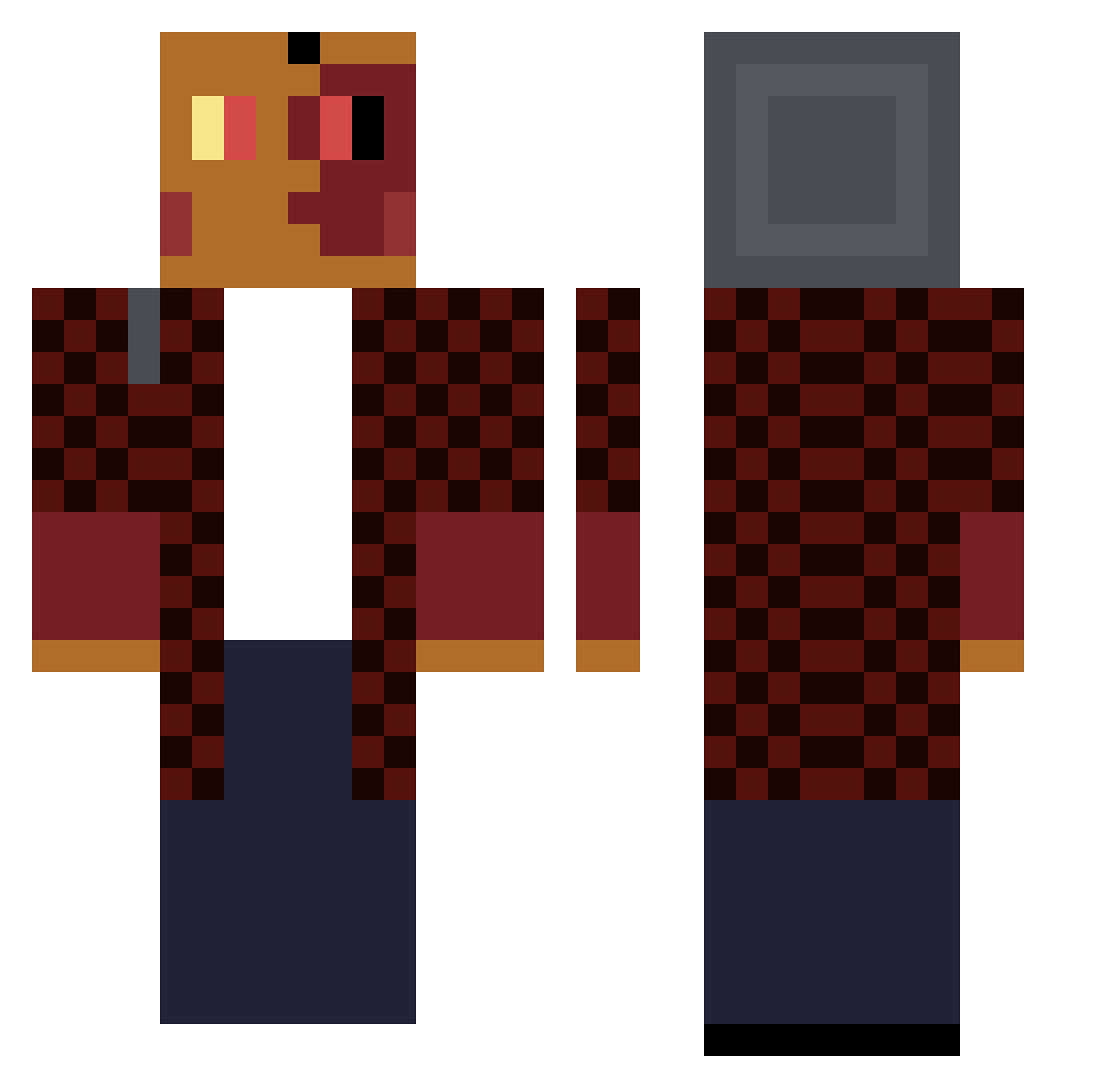 Cherr1StoneX3 Minecraft skin, front and back view