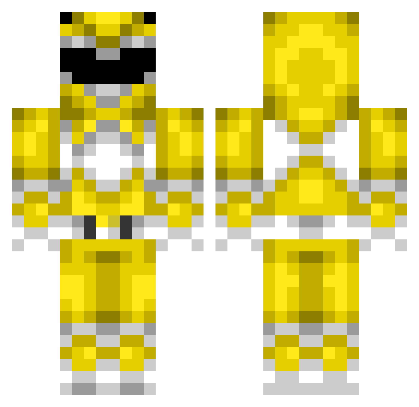 Caro9 Minecraft skin, front and back view
