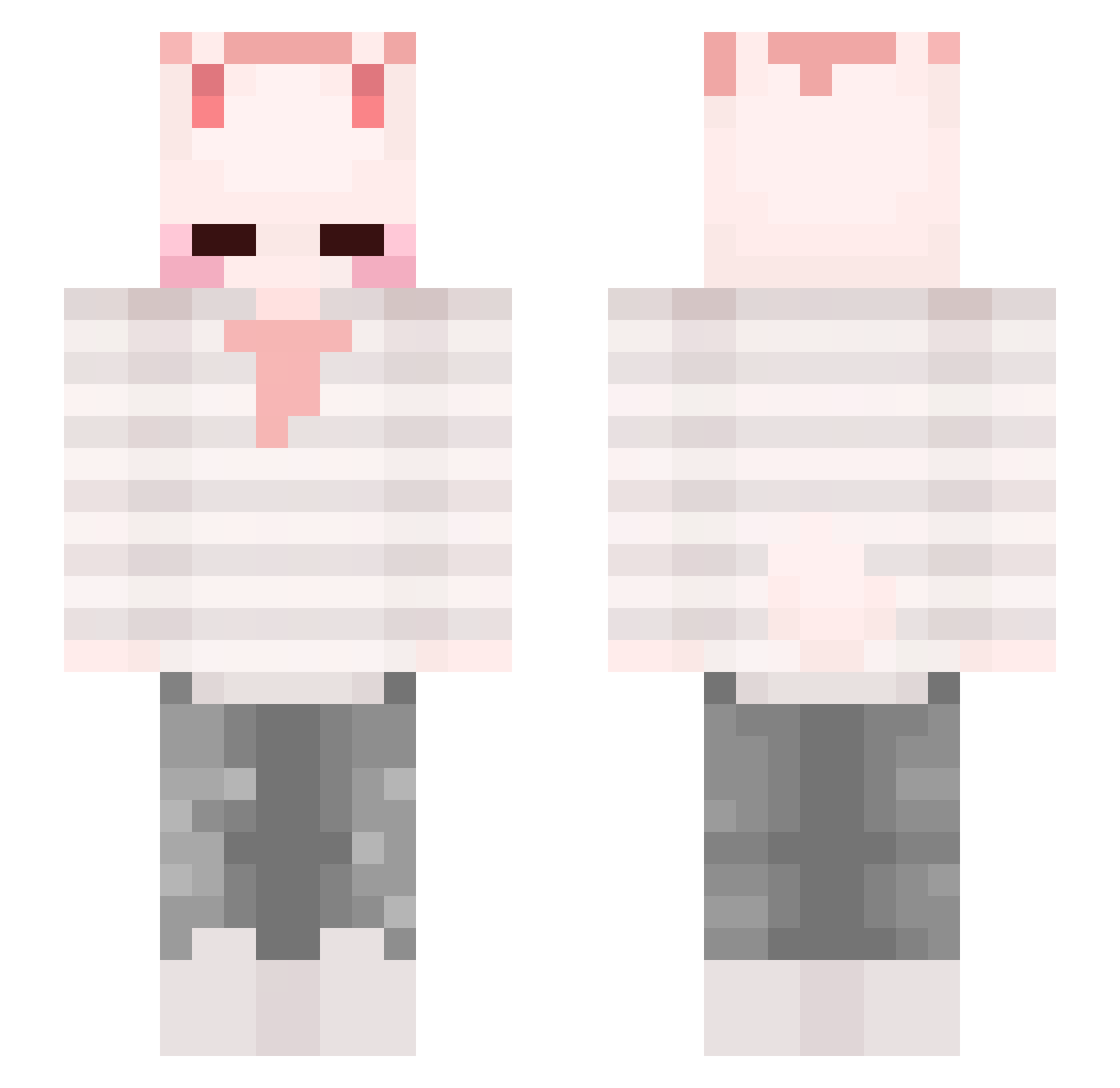 stupid_miaow Minecraft skin, front and back view