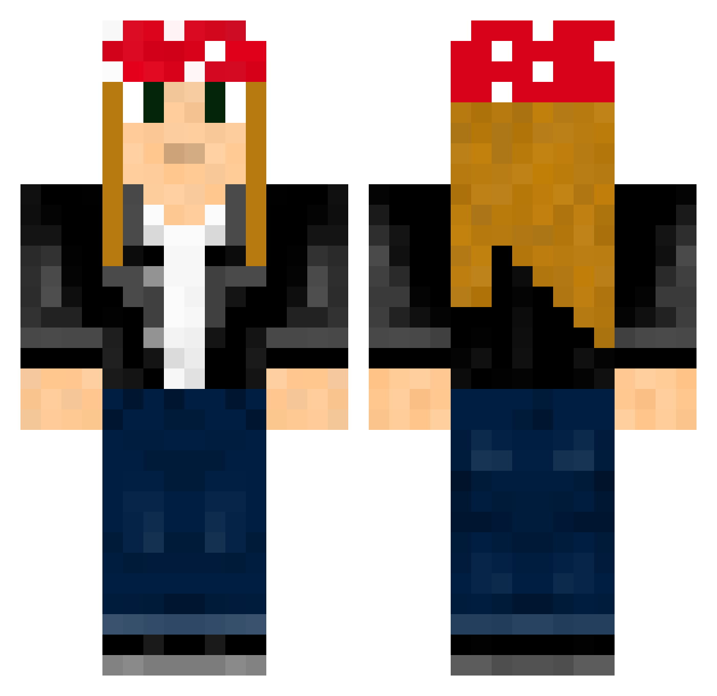 bakidaki_ Minecraft skin, front and back view
