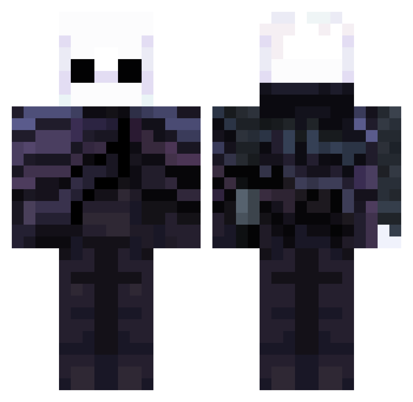 Ghegheba Minecraft skin, front and back view