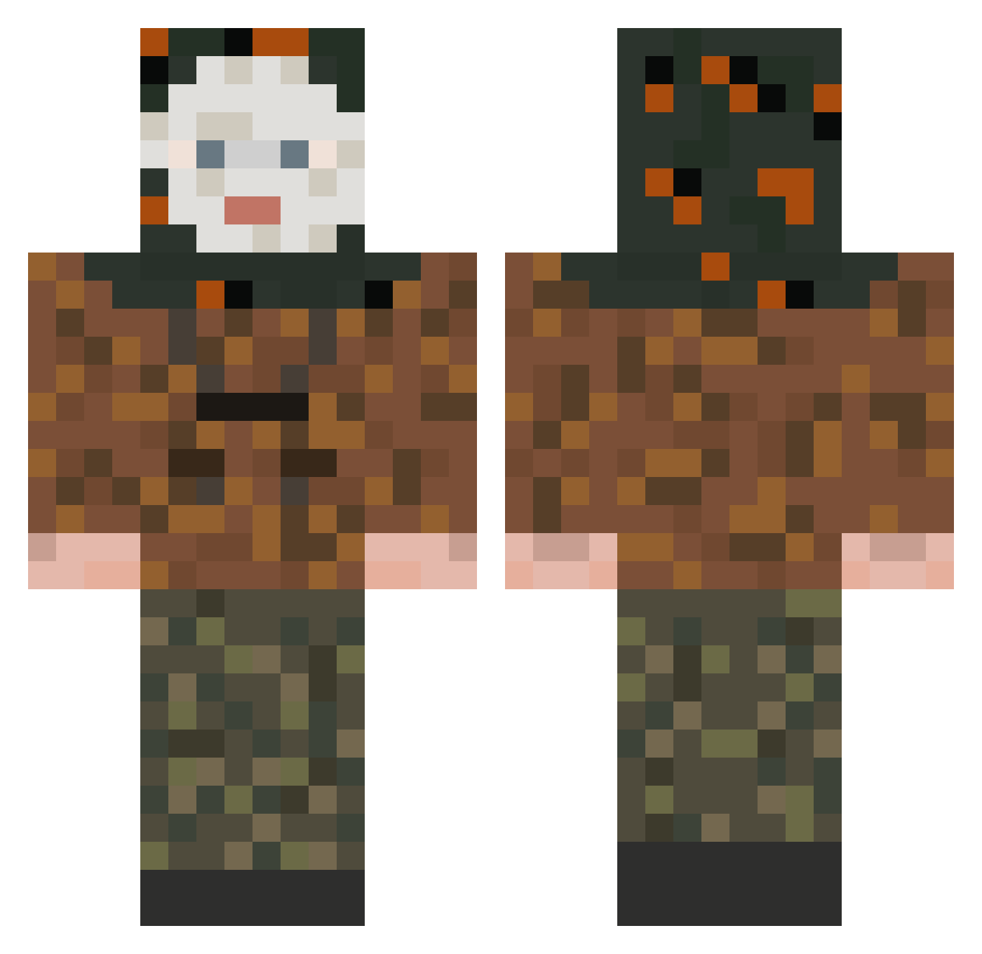 Deutsche_Bahn Minecraft skin, front and back view