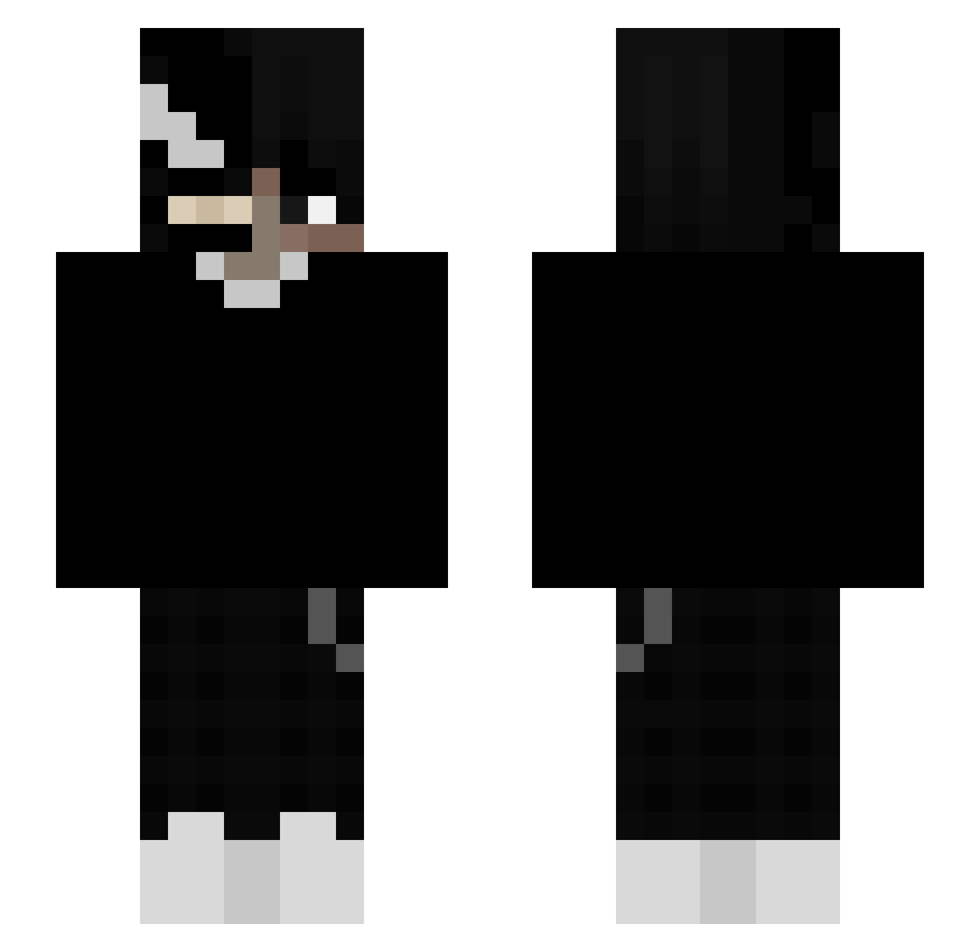 zMrBosnier Minecraft skin, front and back view