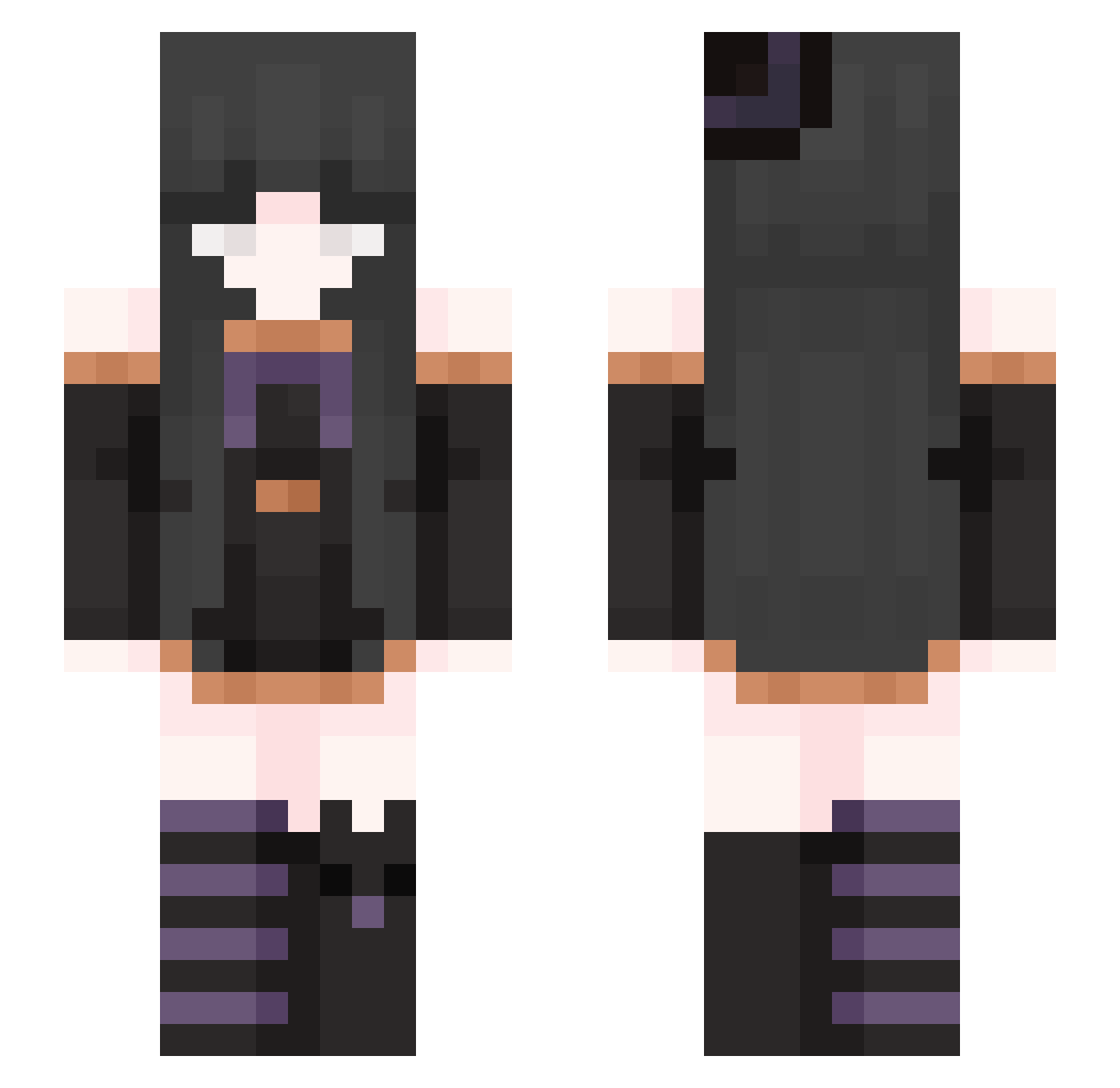Karatsuri Minecraft skin, front and back view